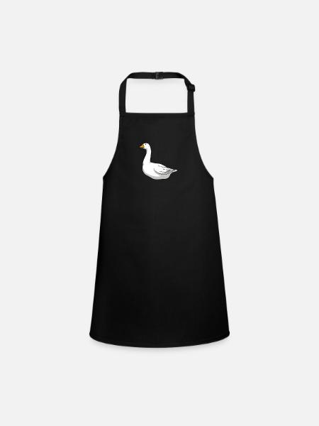 goose - Children's Apron - black - Front