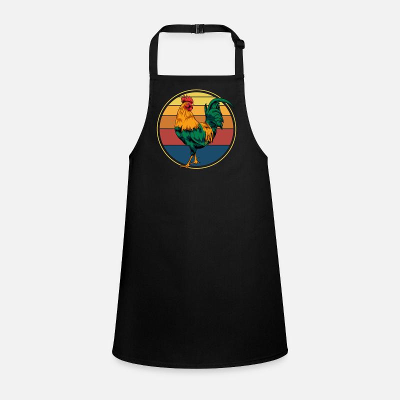 Hahn Retro Schürze für Kinder