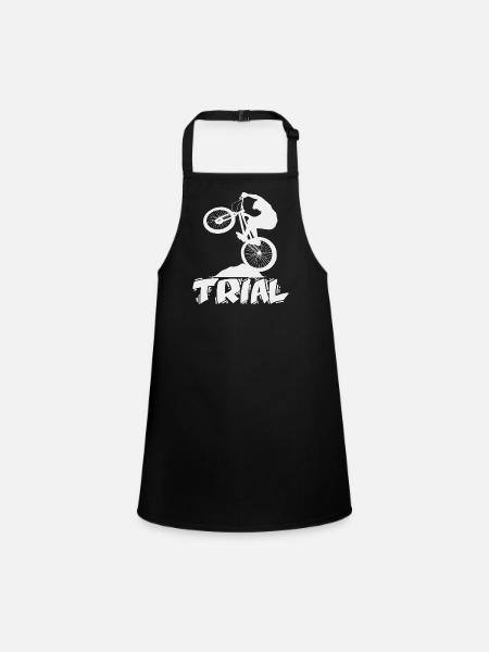 Bike Trial - bicycle - Children's Apron - black - Front