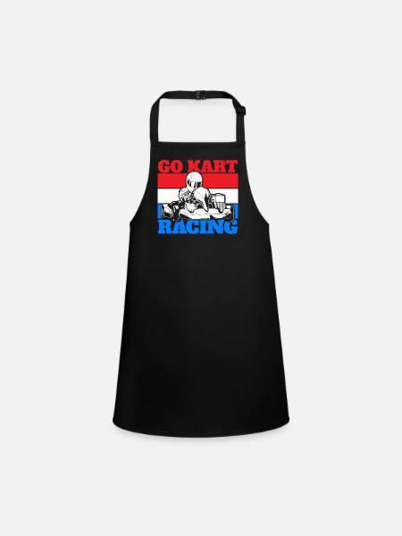 Go Kart Go Cart Racing - Children's Apron - black - Front