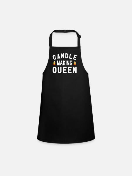 Candles Candle Candle Maker Wax Candle Making - Children's Apron - black - Front