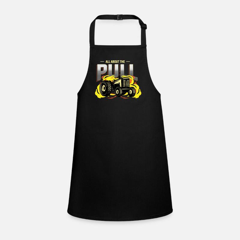 tractor pulling, tracteur tractor pulling, racing, - Tablier Enfant - noir