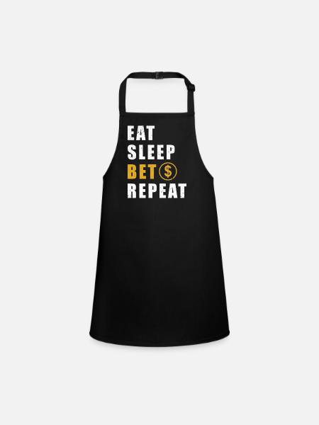 Betting Casino Saying - Children's Apron - black - Front
