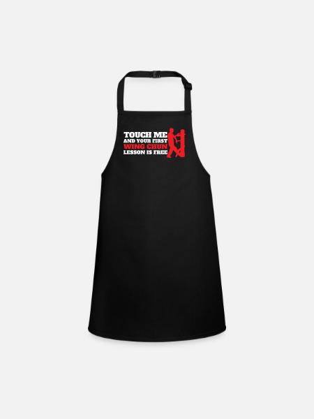 Wing Chun Chinesisch Kampfkunst - Schürze für Kinder - Schwarz - Vorne