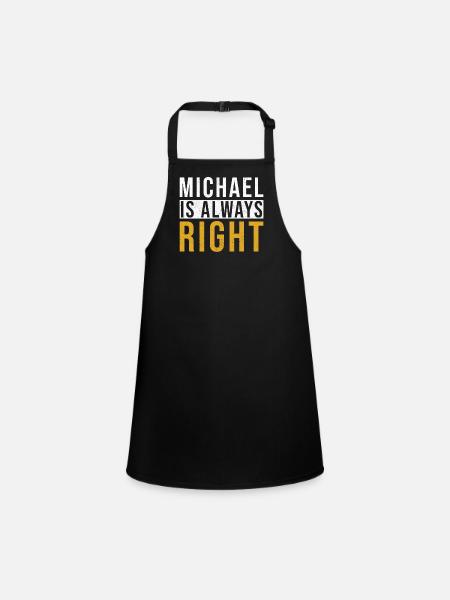 Michael a toujours raison - Tablier Enfant - noir - Devant