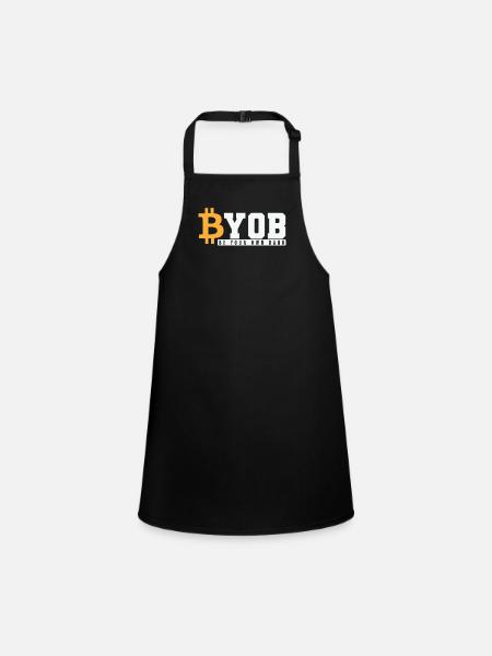 Be your own Bank Bitcoin Wallet - Schürze für Kinder - Schwarz - Vorne