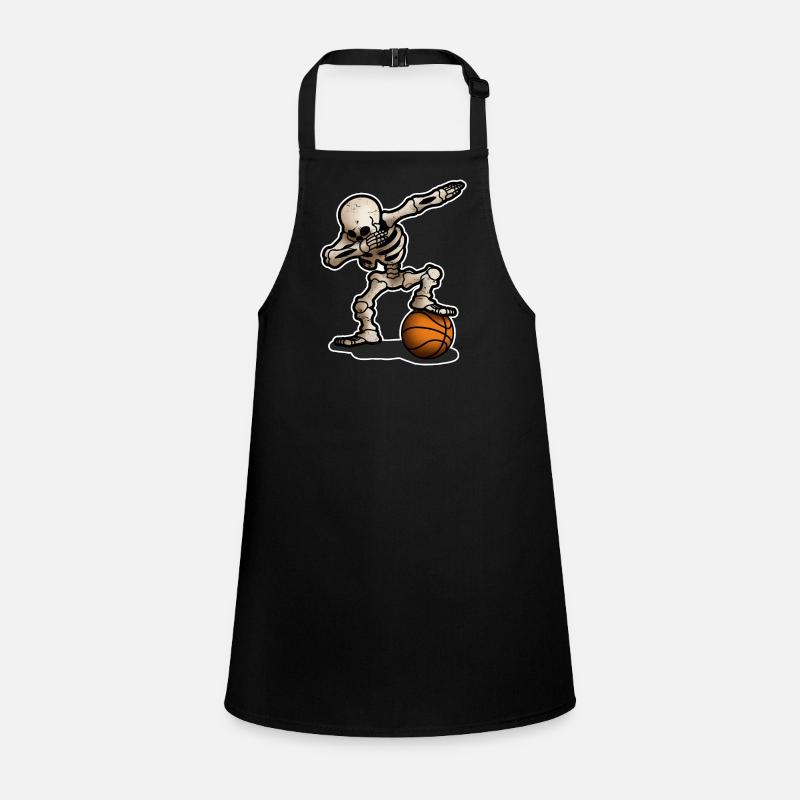 Skeleton Dabbing Dab Basketball Halloween Gift Children's Apron