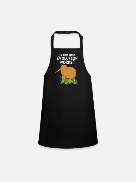 kiwi-bird kiwi bird - Children's Apron - black - Front