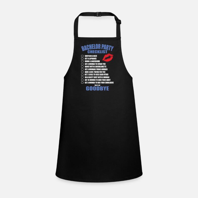 Junggesellenabschied Checkliste Schürze für Kinder