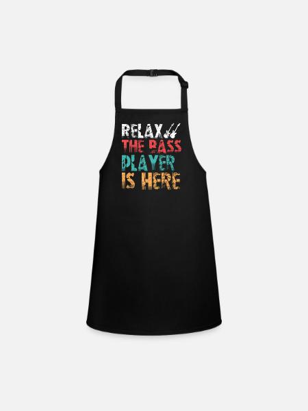 Bass guitariste bassiste bass joueur - Tablier Enfant - noir - Devant