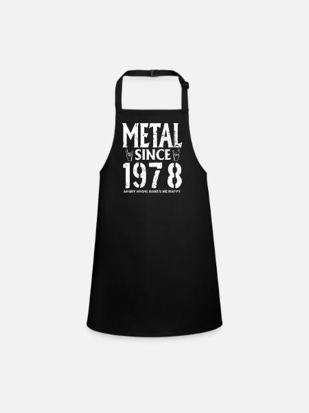 Metal Cadeau Geburstag Millésime 1978 - Tablier Enfant - noir - Devant