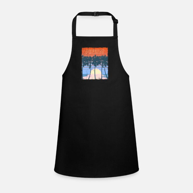 Retro Phuket Thailand Beach Vacation Souvenir Children's Apron