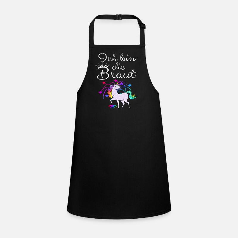 Einhorn "Ich bin die Braut" Schürze für Kinder