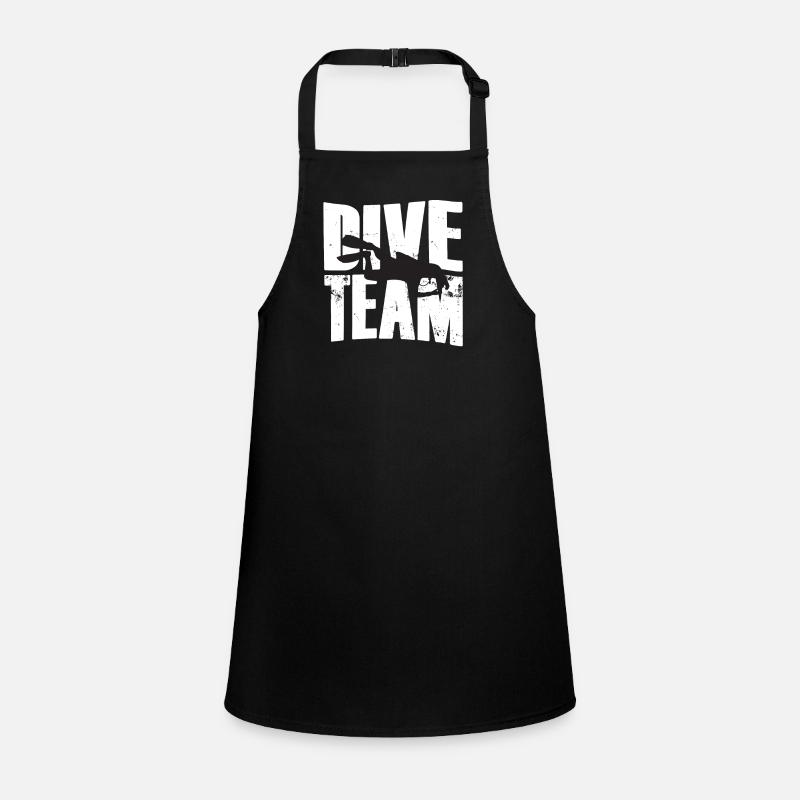 Dive Team Taucher Silhouette Schürze für Kinder