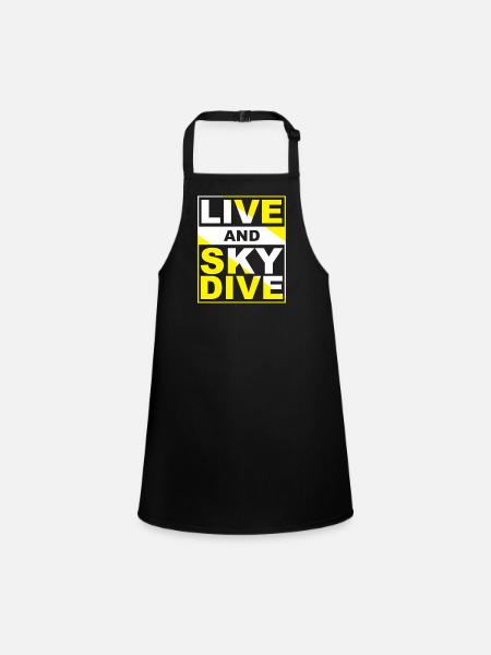 Skydiving Live Skydive - Children's Apron - black - Front