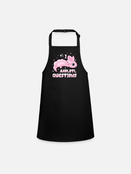 I Axolotl Questions - Tablier Enfant - noir - Devant