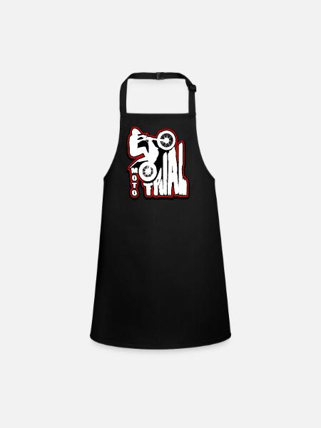 Riders of Moto Trial - Children's Apron - black - Front