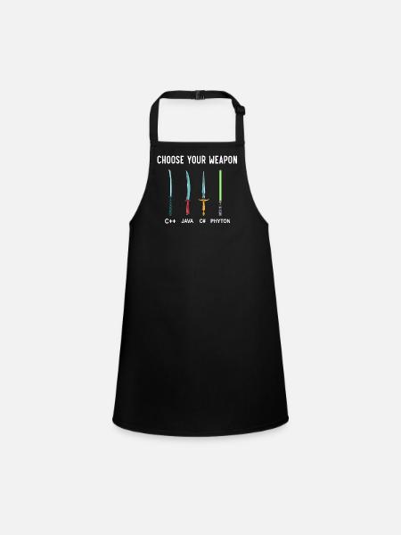 PHYTON PROGRAMMER-Programmiercodierer-Codierung - Schürze für Kinder - Schwarz - Vorne