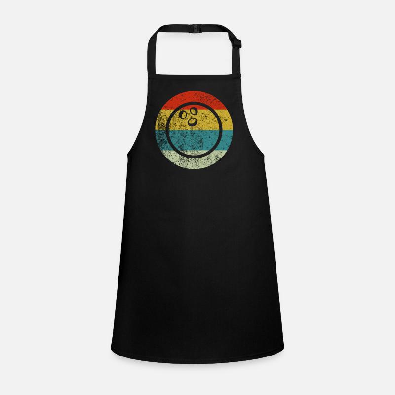 retro vintage bowling Children's Apron