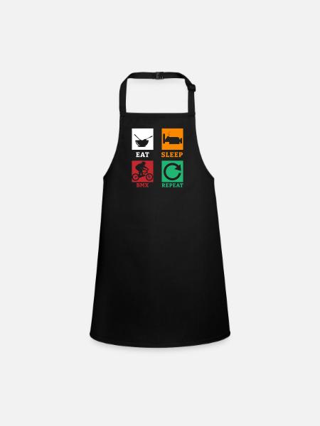BMX Bike BMX Bicycle BMX Race BMX Bike Gift - Children's Apron - black - Front