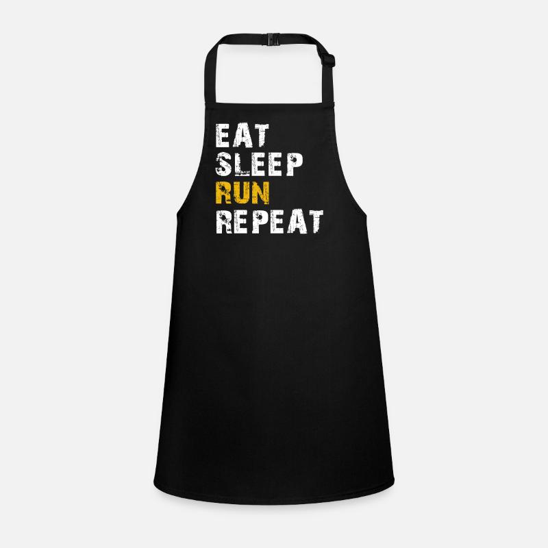 Eat Sleep Run Schürze für Kinder