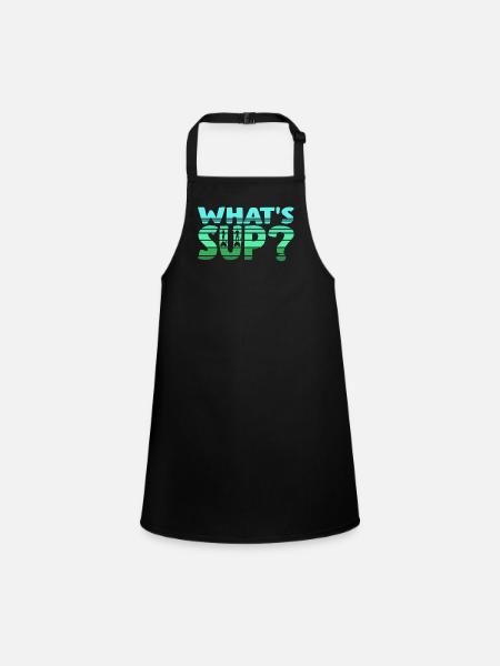 Qu’est-ce que le SUP? Stand up Paddle - Tablier Enfant - noir - Devant