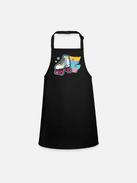Rollschuhlaufen Rollschuhe - Schürze für Kinder - Schwarz - Vorne