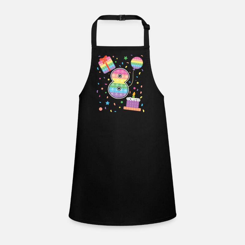 Pop It 8. Geburtstag Mädchen Jungen Fidget Schürze für Kinder