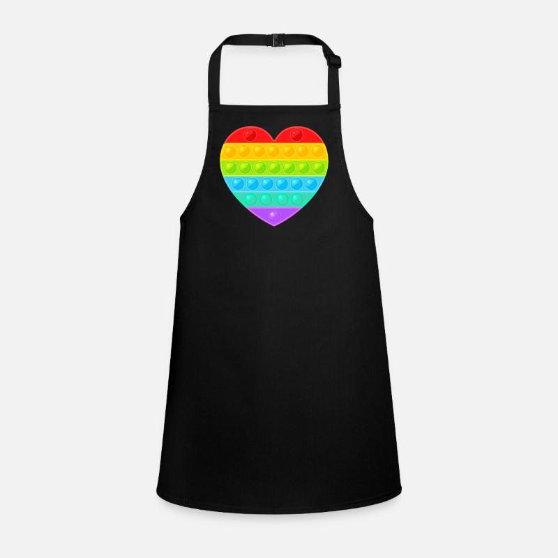 Pop It Popit Heart Arc-en-ciel coloré Tablier Enfant