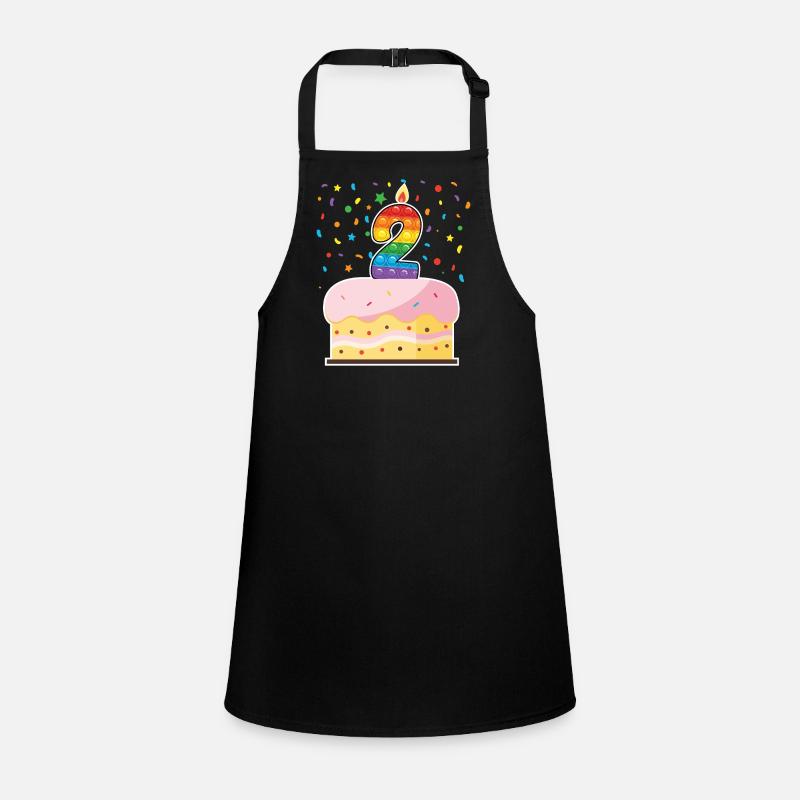 Pop It 2. Geburtstag Kuchen Mädchen Jungen Fidget Schürze für Kinder