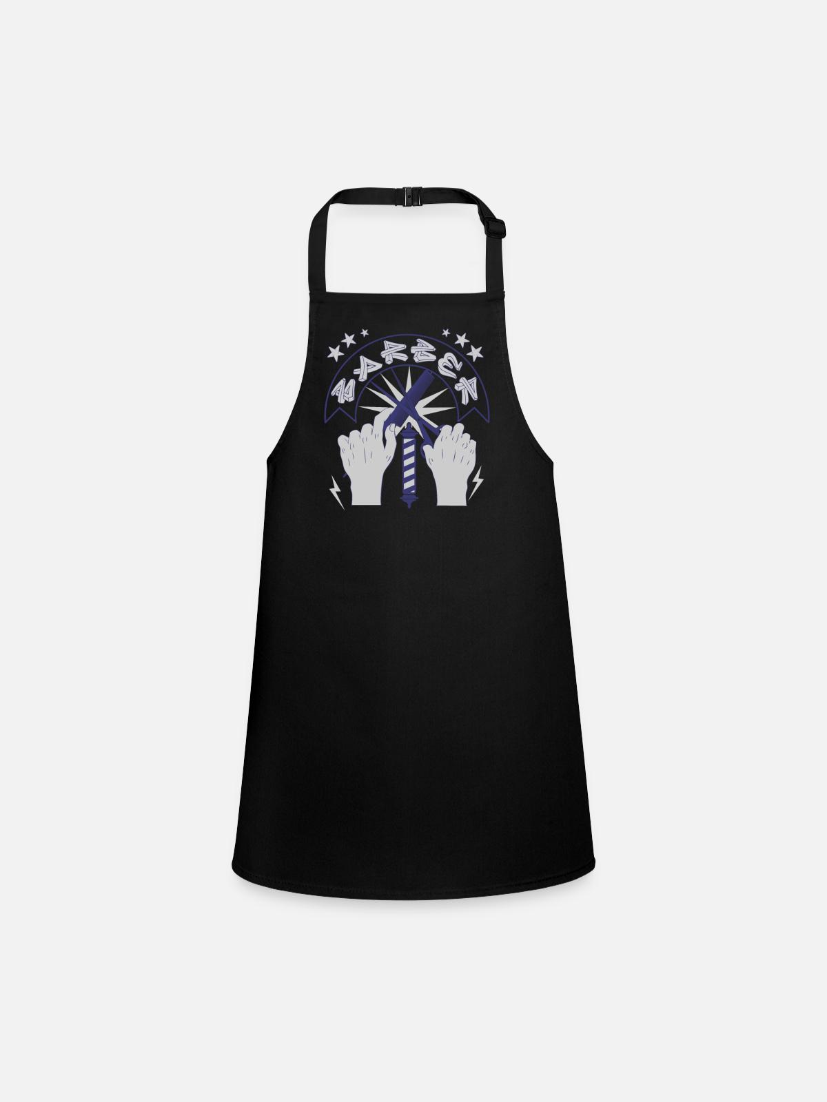 Barber - Children's Apron - black - Front