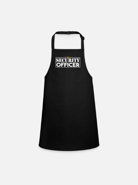 Security Guard Security Security - Children's Apron - black - Front