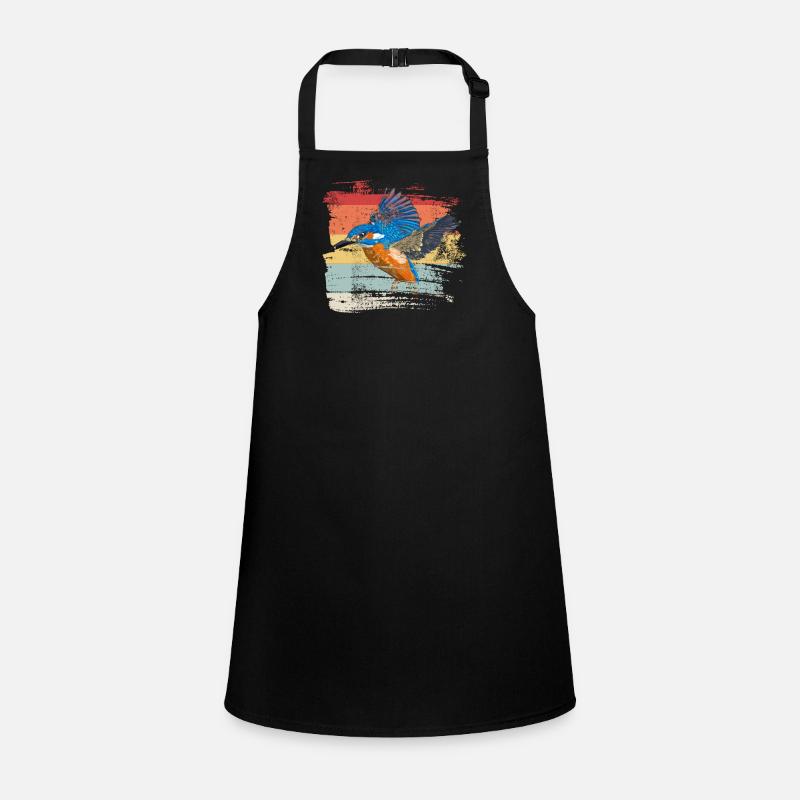 Retro Kingfisher Bird Children's Apron