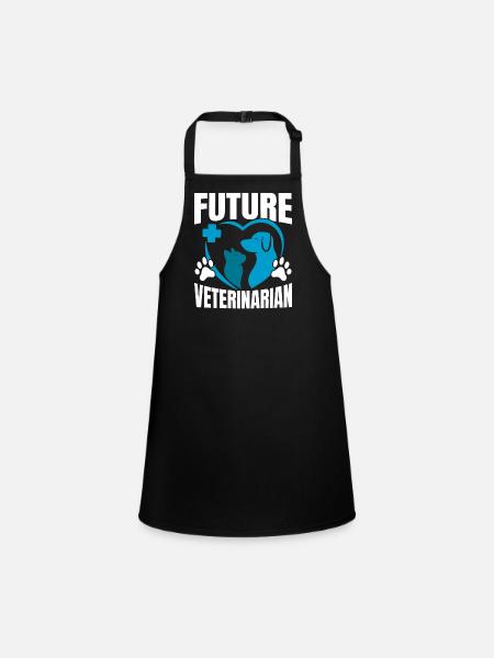 Futur vétérinaire Vétérinaire Vétérinaire Vétérinaire - Tablier Enfant - noir - Devant