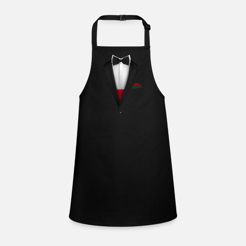 Tuxedo design with Bowtie For Weddings And Children's Apron