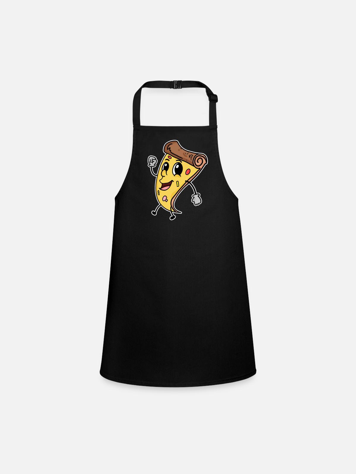 Pizza - Tablier Enfant - noir - Devant