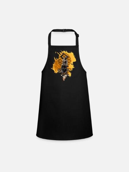 Hercules Fountain Augsburg - Children's Apron - black - Front