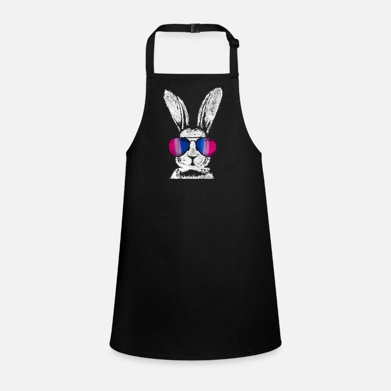 Bisexual Bi Pride Flag Rabbit Schürze für Kinder