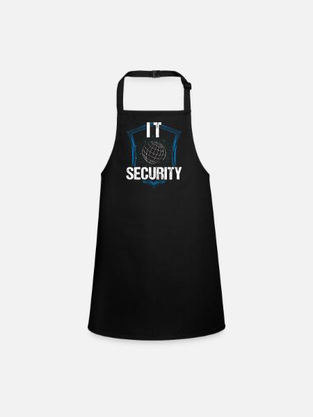 It Security Hack Hacker Hacking Cybersecurity - Children's Apron - black - Front