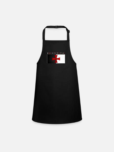 Knights Templar Knights Templar Cross Banner - Children's Apron - black - Front
