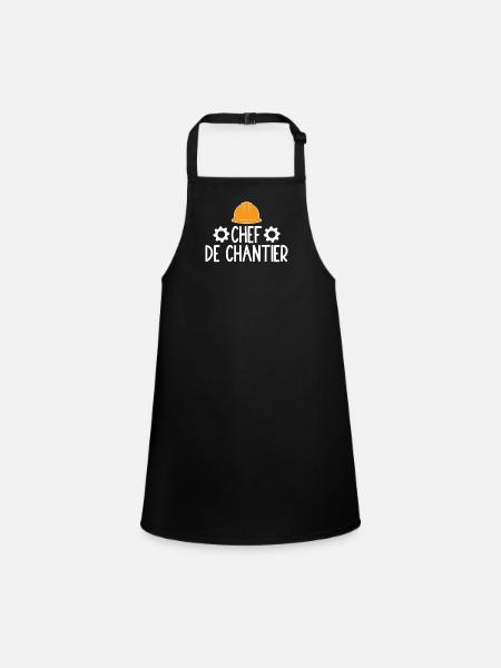 Chef De Chantier - Tablier Enfant - noir - Devant