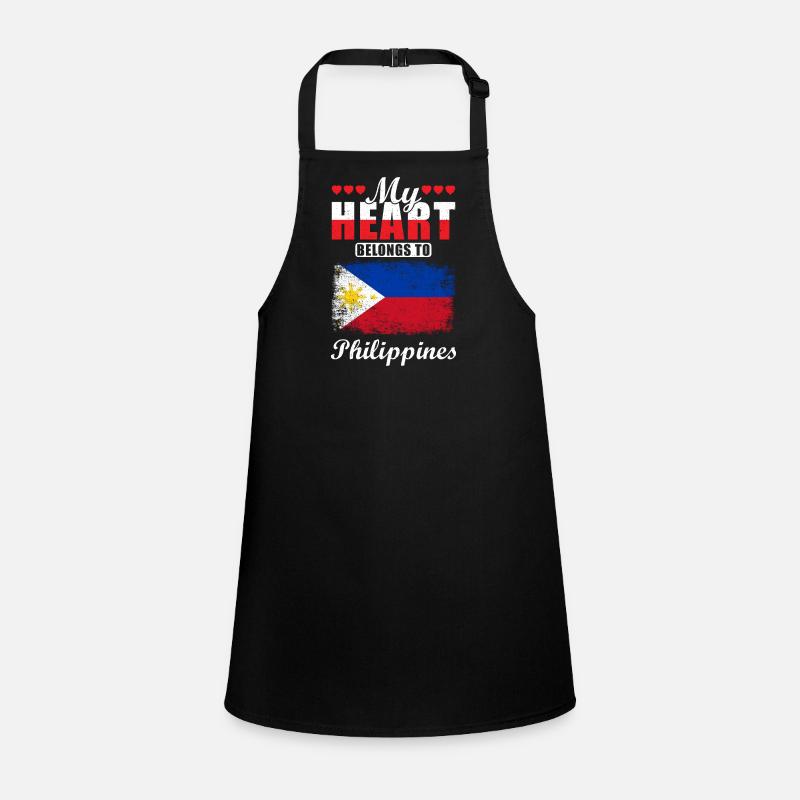 Mon cœur appartient aux Philippines Tablier Enfant