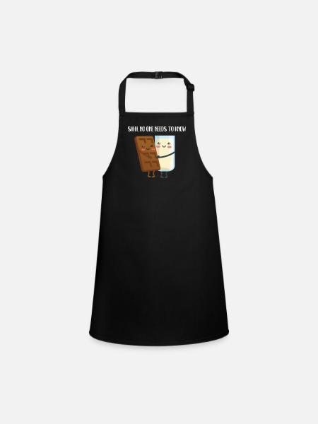 Chocolate Milk Secret - Children's Apron - black - Front