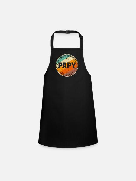 Grandpa Man The Myth The Legend - Children's Apron - black - Front