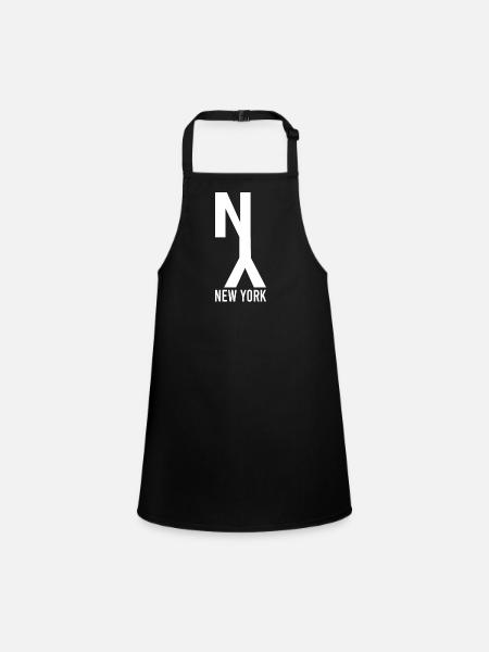 New York - Children's Apron - black - Front