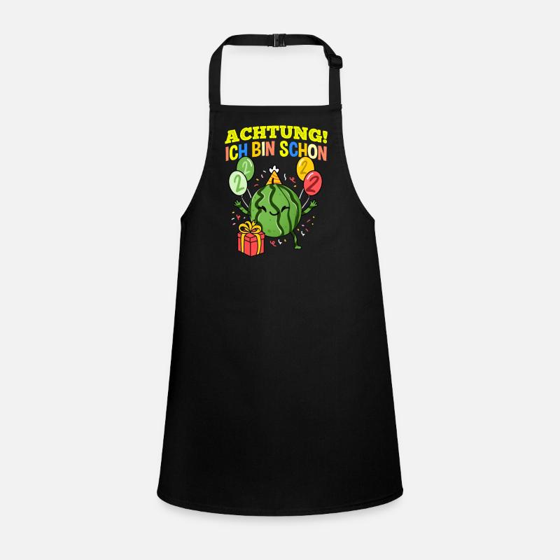 Achtung Ich Bin Schon 2 Geburtstag Wassermelone Schürze für Kinder
