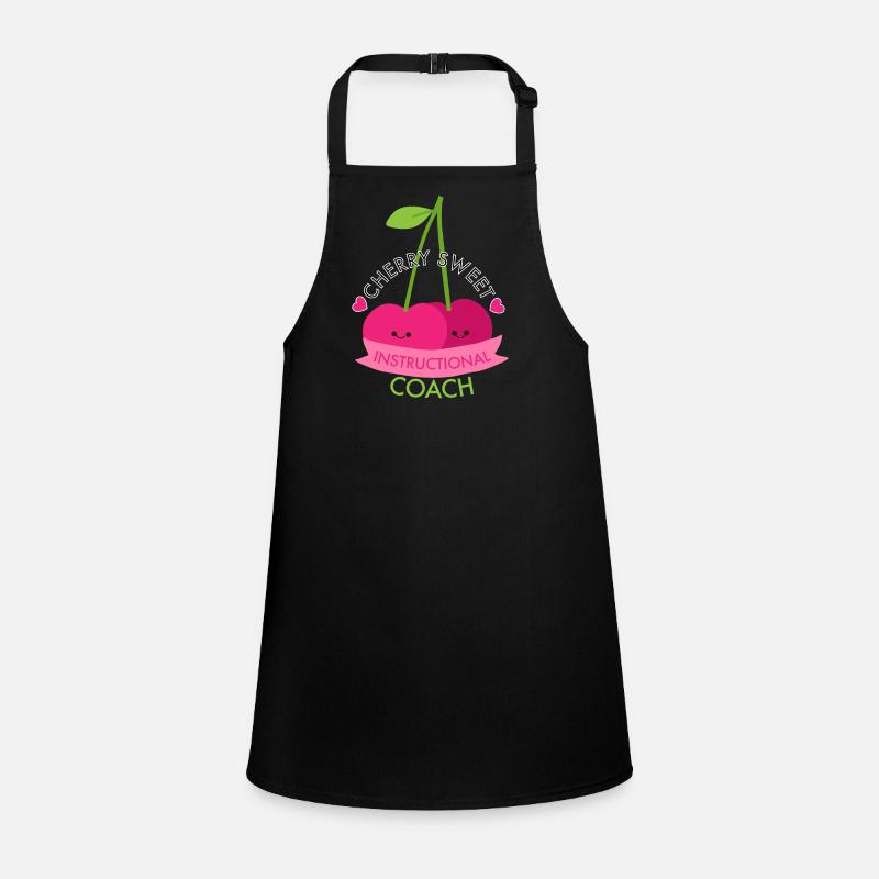Cherry sweet instructional coach cute funny pun Children's Apron