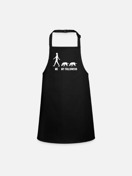 Me and my followers Dog Dog Dog Dogs - Children's Apron - black - Front