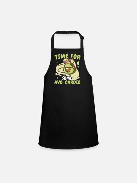 Il est temps pour un amateur d’avocat Avo-Cardio Guac K - Tablier Enfant - noir - Devant