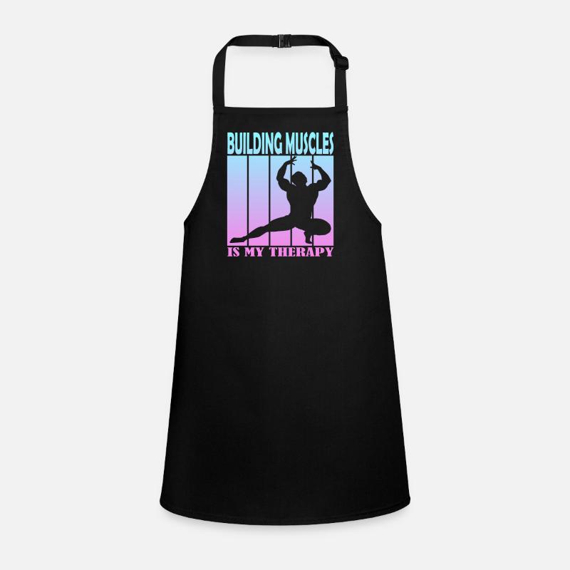 Construire des muscles est ma thérapie Tablier Enfant